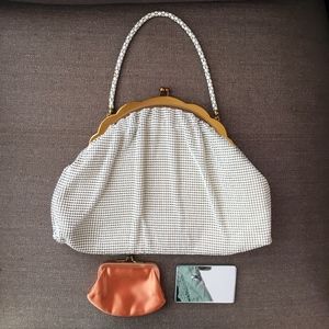 Whiting & Davis Vintage Ivory Metal Mesh Bag